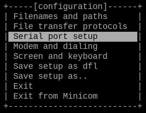 minicom选项配置1